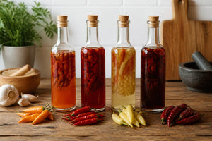 Gourmet Vinegar for Home Cooking: 4 Chilli Varieties